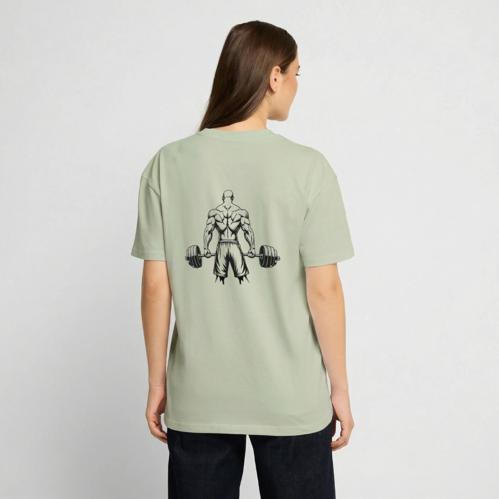 Heavy Oversize T-Shirt - Leichtes Salbeigrün 