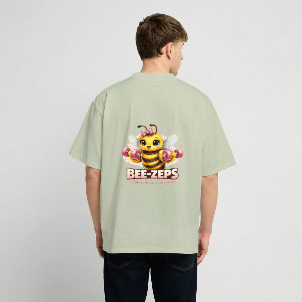 Heavy Oversize T-Shirt - Leichtes Salbeigrün 